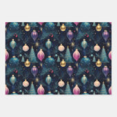 Retro Opulent Bauble Gift Wrapping Paper (Voorkant)