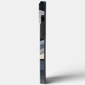 Retro Orange Black and Grey IPhone Case (Achterkant / Links)