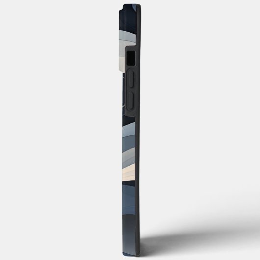 Retro Orange Black and Grey IPhone Case (Achterkant / Links)