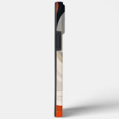 Retro Orange Black and Grey IPhone Case (Achterkant / Rechts)