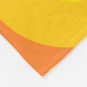 Retro Orange Circles Fleece Deken (Hoek)