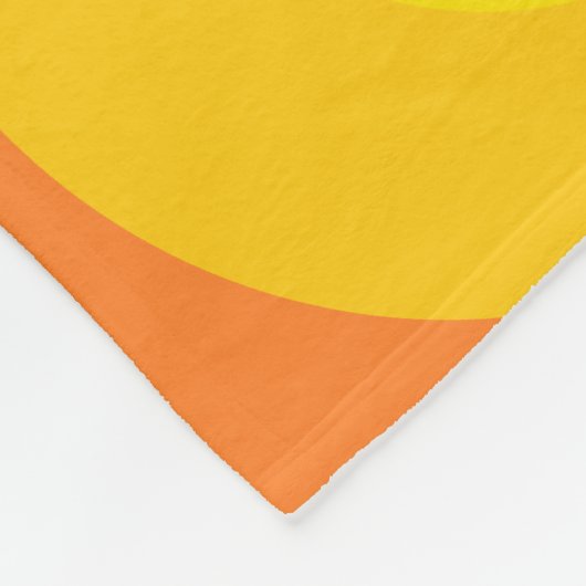 Retro Orange Circles Fleece Deken (Hoek)