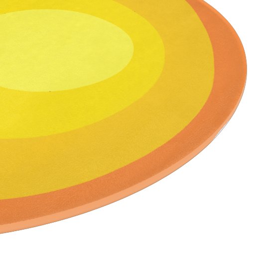 Retro Orange Circles Snijplank (Hoek)