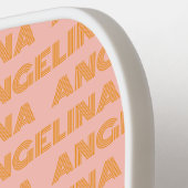 Retro Orange Custom Name Pickleball Paddle 70s (Links Detail)
