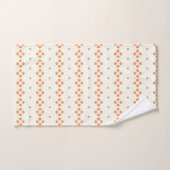 Retro Orange Geometric Dot Pattern Bad Handdoek (Handdoek)