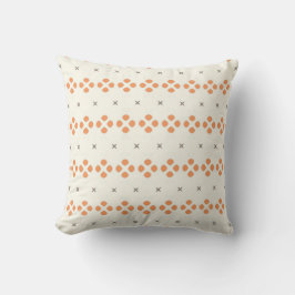 Retro Orange Geometric Dot Pattern Kussen