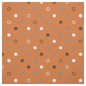 Retro orange grey polka dots geometric pattern stof (Swatch)