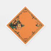 Retro Orange Halloween  Servet (Hoek)