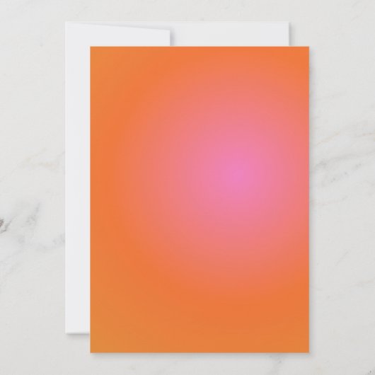 Retro Orange Pink Bold Gradient Modern Wedding  Save The Date (Achterkant)