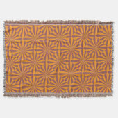 Retro Orange Sunburst Pattern Deken (Voorkant)