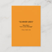 Retro Orange Texture – Summer Vibes Art Contactkaartje (Voorkant)