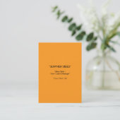 Retro Orange Texture – Summer Vibes Art Contactkaartje (Staand voorkant)