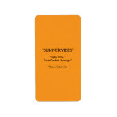 Retro Orange Texture – Summer Vibes Art Etiket (Voorkant)