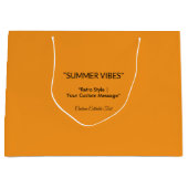 Retro Orange Texture – Summer Vibes Art Groot Cadeauzakje (Voorkant)