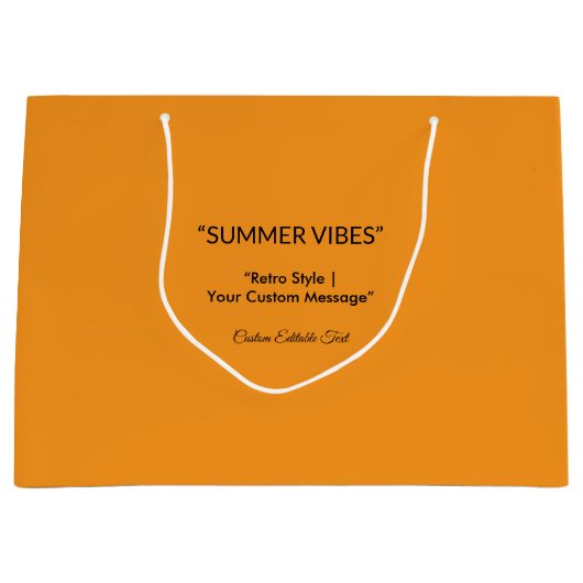 Retro Orange Texture – Summer Vibes Art Groot Cadeauzakje (Voorkant)