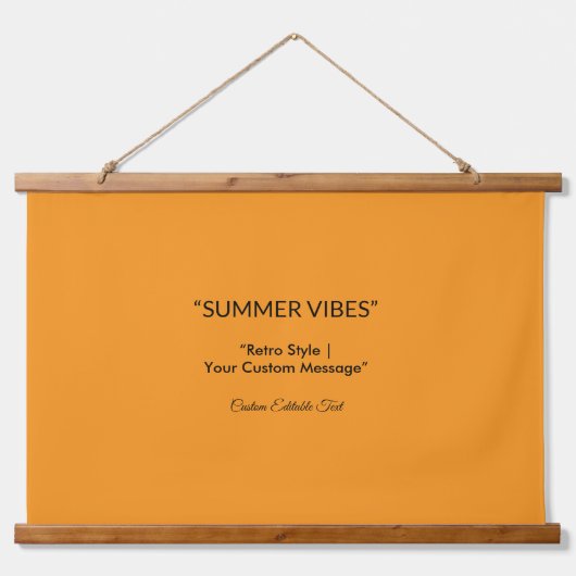 Retro Orange Texture – Summer Vibes Art Hangend Wandkleed (Voorkant)