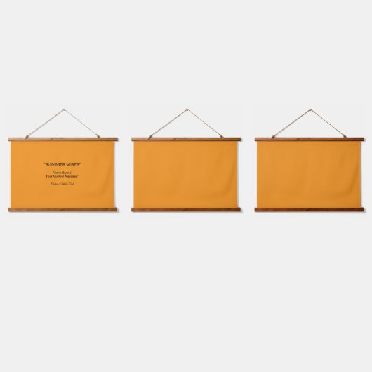 Retro Orange Texture – Summer Vibes Art Hangend Wandkleed (Driedubbel)