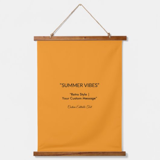 Retro Orange Texture – Summer Vibes Art Hangend Wandkleed (Voorkant)