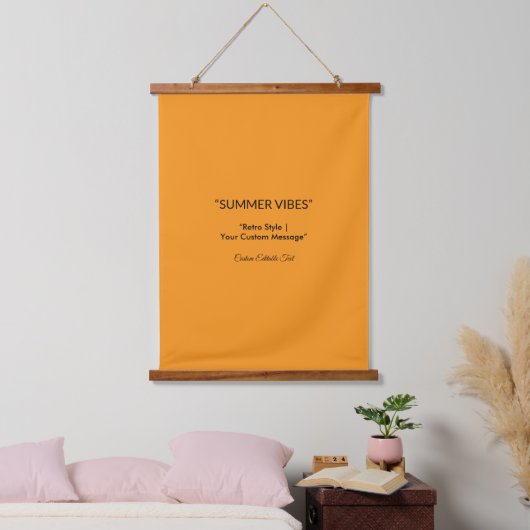 Retro Orange Texture – Summer Vibes Art Hangend Wandkleed (Slaapkamer)