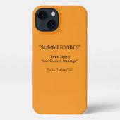 Retro Orange Texture – Summer Vibes Art iPhone Hoesje (Achterkant)