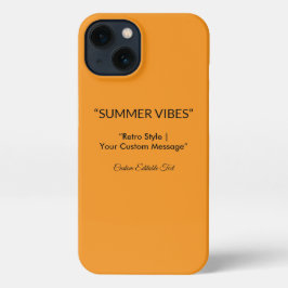 Retro Orange Texture – Summer Vibes Art iPhone 13 Hoesje