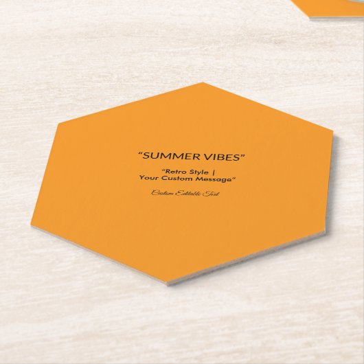 Retro Orange Texture – Summer Vibes Art Kartonnen Onderzetters (Schuin)