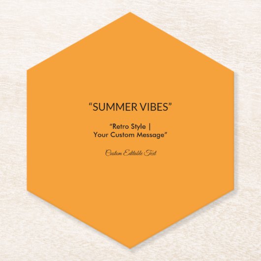 Retro Orange Texture – Summer Vibes Art Kartonnen Onderzetters (Voorkant)