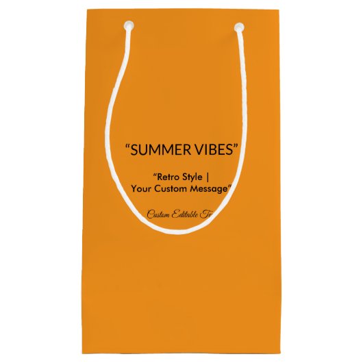 Retro Orange Texture – Summer Vibes Art Klein Cadeauzakje (Voorkant)