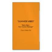 Retro Orange Texture – Summer Vibes Art Magnetisch Visitekaartje (Voorkant Verticaal)