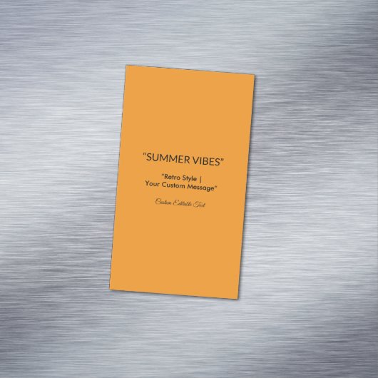 Retro Orange Texture – Summer Vibes Art Magnetisch Visitekaartje (Voorbeeld)