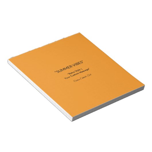 Retro Orange Texture – Summer Vibes Art Notitieblok (Schuin)