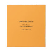 Retro Orange Texture – Summer Vibes Art Notitieblok (Voorkant)
