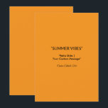 Retro Orange Texture – Summer Vibes Art Save The Date<br><div class="desc">Warm retro orange texture background perfect for summer designs, custom graphics, branding, or digital projects. Capture the nostalgic warmth of summer with this Retro Orange Background Texture, perfect for your creative design projects. Whether you're designing beach party invitations, surf brand logos, or seasonal event materials, this vibrant texture evokes a...</div>