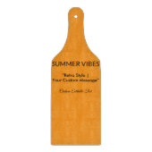 Retro Orange Texture – Summer Vibes Art Snijplank (Voorkant)