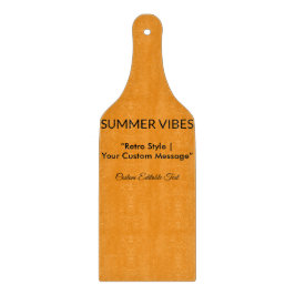 Retro Orange Texture – Summer Vibes Art Snijplank