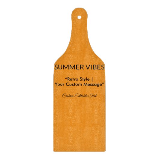 Retro Orange Texture – Summer Vibes Art Snijplank (Voorkant)