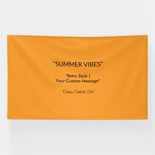 Retro Orange Texture – Summer Vibes Art Spandoek (Horizontaal)