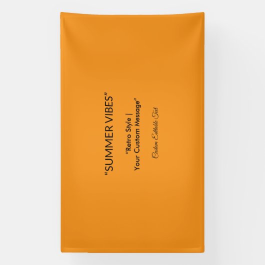 Retro Orange Texture – Summer Vibes Art Spandoek (Verticaal)