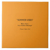 Retro Orange Texture – Summer Vibes Art Tegeltje (Voorkant)