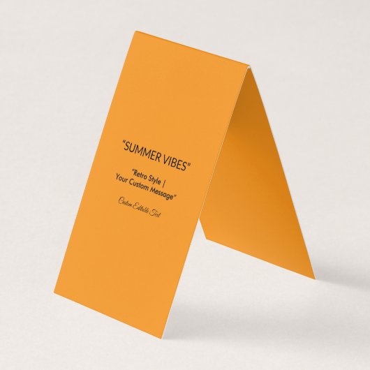 Retro Orange Texture – Summer Vibes Art Visitekaartje (Voorkant)