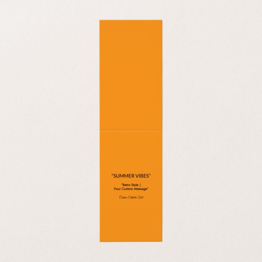 Retro Orange Texture – Summer Vibes Art Visitekaartje (Buitenkant ongevouwen)