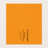 Retro Orange Texture – Summer Vibes Art Visitekaartje (Buitenkant ongevouwen)