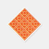 Retro Orange Trellis Paper Napkin Servet (Hoek)