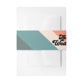 Retro Orange White Geometric The Wedding Of Uitnodigingen Wikkel (Voorkant Voorbeeld)