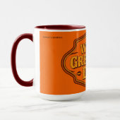 Retro Orange World's Greatest Dad Mok | Aanpasbaar (Links)