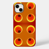 retro oranje 1970 Hoesje-Mate iPhone case (Achterkant)