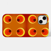 retro oranje 1970 Hoesje-Mate iPhone case (Achterkant (horizontaal))