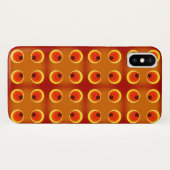 retro oranje 1970 Hoesje-Mate iPhone case (Achterkant (horizontaal))