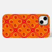 retro oranje 1970 Hoesje-Mate iPhone case (Achterkant (horizontaal))