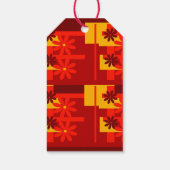 Retro oranje 1970's, personaliseren cadeaulabel (Achterkant)